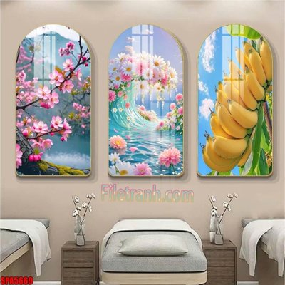 File gốc File tranh vòm spa kiểu mới SPA5669 (in mica) trang trí