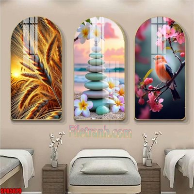 File tranh in trần 3D File tranh vòm spa kiểu mới SPA5679 (ảnh gốc)