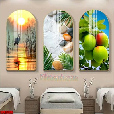 File PSD File tranh vòm spa kiểu mới SPA5686 (chất lượng in ấn)