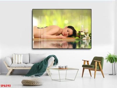 File in lụa Tranh trang trí Spa SPA592 (hoa văn) Tranh trang trí Spa SPA592