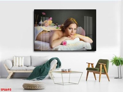 File in mica Tranh trang trí Spa SPA693 (bản gốc) làm vách ngăn