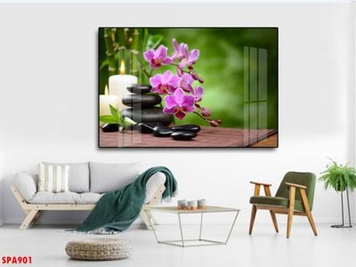Download file gốc Tranh trang trí Spa SPA901 (in lụa) hoa lá