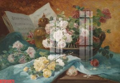 File tranh Tranh sơn dầu phương tây tổng hợp STS11471 (bản gốc) treo quán cafe