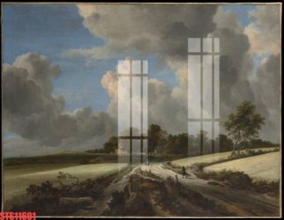 File gốc Tranh sơn dầu phương tây tổng hợp STS11601 (in mica) làm bảng hiệu