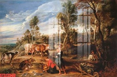 Tải file Tranh sơn dầu phương tây tổng hợp STS12562 (gốc) chủ đề phong thủy