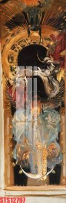 File in trần Tranh sơn dầu phương tây tổng hợp STS12797 (file gốc) xuyên sáng