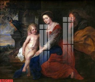 File tranh Tranh sơn dầu phương tây tổng hợp STS13855 (ảnh gốc) in trần 3D