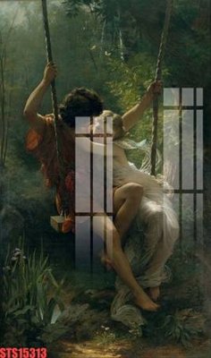 File tranh gốc in trần nhà Tranh sơn dầu phương tây tổng hợp STS15313 3D