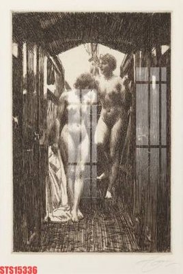 File gốc Tranh sơn dầu phương tây tổng hợp STS15336 (in lụa) tranh phong thủy