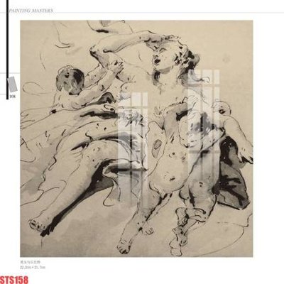 File ảnh Tranh sơn dầu phương tây tổng hợp STS158 (gốc) in PP, decal