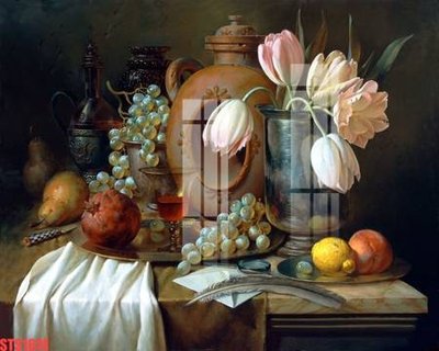 File gốc Tranh sơn dầu phương tây tổng hợp STS1674 (thiết kế) cho in ấn