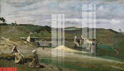 File tranh Tranh sơn dầu phương tây tổng hợp STS18028 (gốc) chủ đề thiên nhiên