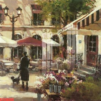 Hình ảnh file gốc in trần nhà Tranh sơn dầu phương tây tổng hợp STS18393