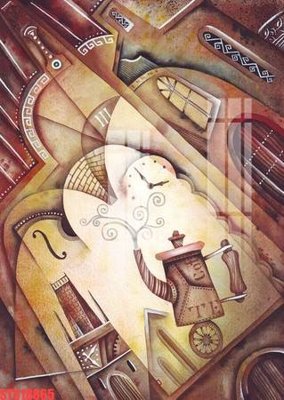 Ảnh gốc file in lụa Tranh sơn dầu phương tây tổng hợp STS18865 chi tiết