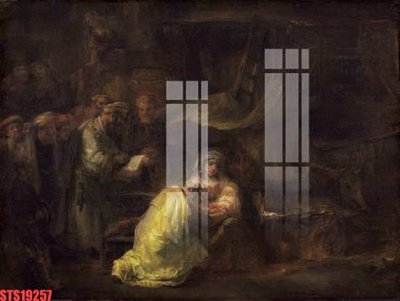 File gốc Tranh sơn dầu phương tây tổng hợp STS19257 (in mica) trang trí