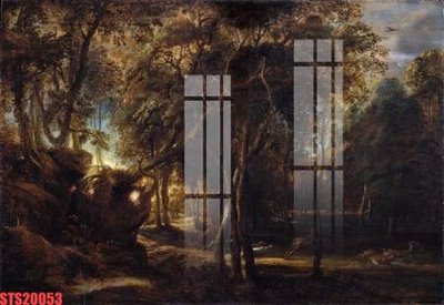 Hình ảnh file gốc in trần nhà Tranh sơn dầu phương tây tổng hợp STS20053