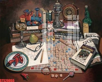 File ảnh Tranh sơn dầu phương tây tổng hợp STS20055 (gốc) in decal dán tường