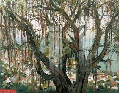 File tranh Tranh sơn dầu phương tây tổng hợp STS20155 (ảnh gốc) độc quyền