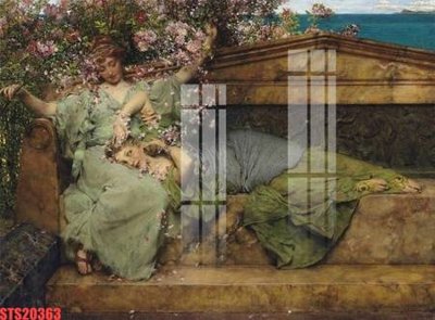 File tranh Tranh sơn dầu phương tây tổng hợp STS20363 (gốc) chủ đề trẻ em