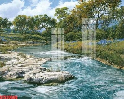 File in trần Tranh sơn dầu phương tây tổng hợp STS20666 (bản gốc 3D) sống động