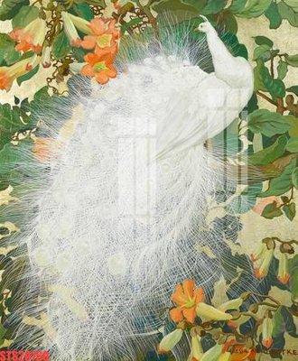 File in trần Tranh sơn dầu phương tây tổng hợp STS20760 (file gốc) hoa văn 3D