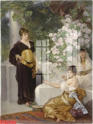 File in lụa Tranh sơn dầu phương tây tổng hợp STS21155 (tân cổ điển) Tranh sơn dầu phương tây tổng hợp STS21155