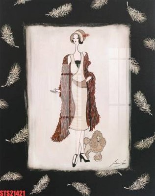 File gốc Tranh sơn dầu phương tây tổng hợp STS21421 (in lụa) tranh mã đáo