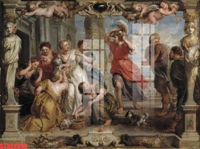 Download file Tranh sơn dầu phương tây tổng hợp STS22454 (gốc) in mica đèn LED