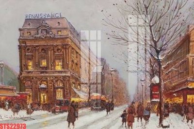 File in trần Tranh sơn dầu phương tây tổng hợp STS22973 (bản gốc) bầu trời