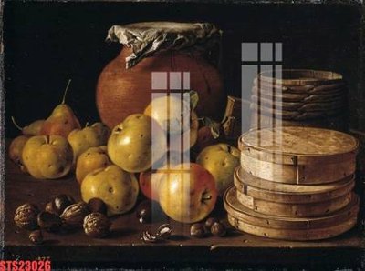 File gốc Tranh sơn dầu phương tây tổng hợp STS23026 (in lụa) hoa văn cổ điển