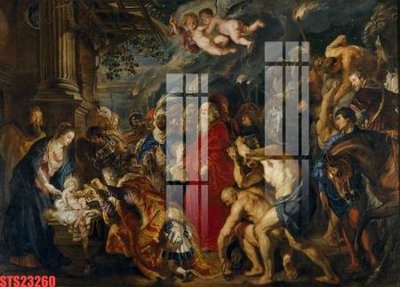 Download file gốc Tranh sơn dầu phương tây tổng hợp STS23260 (in mica) logo