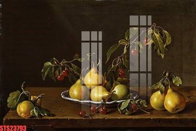 File tranh gốc in trần nhà Tranh sơn dầu phương tây tổng hợp STS23793 3D