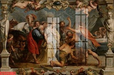 File tranh Tranh sơn dầu phương tây tổng hợp STS23882 (bản gốc) treo phòng ăn