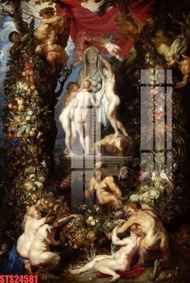 File in ấn cao cấp Tranh sơn dầu phương tây tổng hợp STS24581 (file gốc)