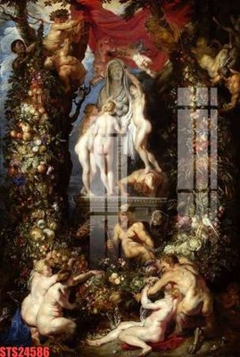 Tải file gốc in lụa Tranh sơn dầu phương tây tổng hợp STS24586 siêu nét