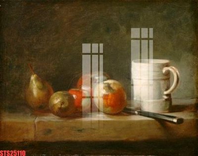 Ảnh gốc file in lụa Tranh sơn dầu phương tây tổng hợp STS25110 chi tiết