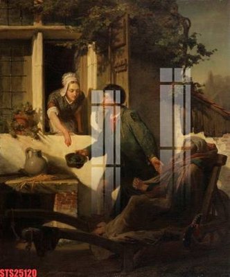 File ảnh Tranh sơn dầu phương tây tổng hợp STS25120 (gốc) in PP, decal