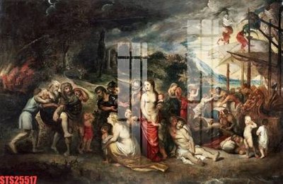 File gốc Tranh sơn dầu phương tây tổng hợp STS25517 (in lụa) cao cấp