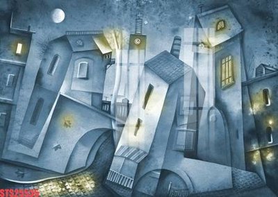 File tranh Tranh sơn dầu phương tây tổng hợp STS25535 (gốc) chủ đề thiên nhiên