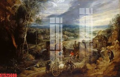 File tranh Tranh sơn dầu phương tây tổng hợp STS25686 (gốc) phong cách tối giản