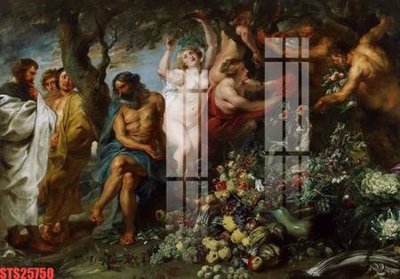 File gốc Tranh sơn dầu phương tây tổng hợp STS25750 (in mica) làm bảng hiệu