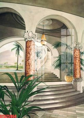 File in trần Tranh sơn dầu phương tây tổng hợp STS25964 (bản gốc) hoa văn