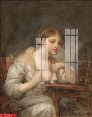 File tranh Tranh sơn dầu phương tây tổng hợp STS26413 (bản gốc) treo quán cafe