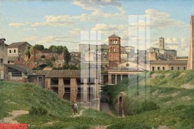 File in trần Tranh sơn dầu phương tây tổng hợp STS26433 (bản gốc) mây trời