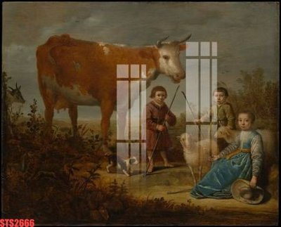 Download file Tranh sơn dầu phương tây tổng hợp STS2666 (gốc) in mica ốp bếp