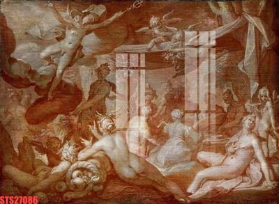 File ảnh Tranh sơn dầu phương tây tổng hợp STS27086 (gốc) in decal dán tường