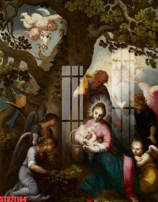File in lụa Tranh sơn dầu phương tây tổng hợp STS27164 (tân cổ điển) Tranh sơn dầu phương tây tổng hợp STS27164