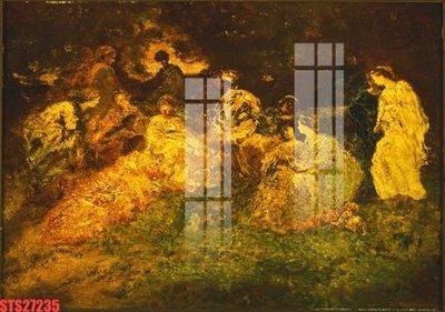 File gốc Tranh sơn dầu phương tây tổng hợp STS27235 (in lụa) trang trí tường