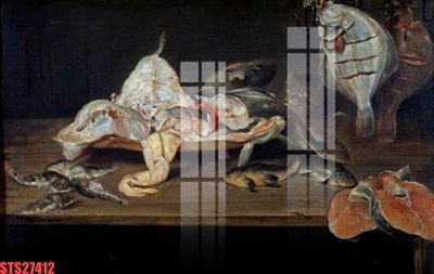 Ảnh gốc file in lụa Tranh sơn dầu phương tây tổng hợp STS27412 chi tiết