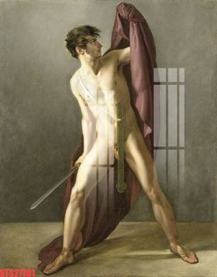 File in trần Tranh sơn dầu phương tây tổng hợp STS27701 (bản gốc) hoa văn